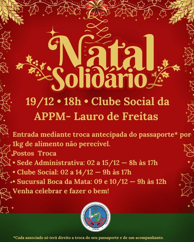 Natal Solidário APPM – Uma Noite de Luz e Generosidade!